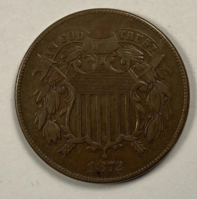 1872 Shield Two cent .02. Beautiful Choice Extra Fine. - Image 1 of 3