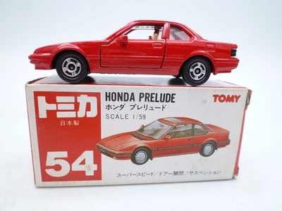 VINTAGE TOMICA #54 HONDA PRELUDE EN CAJA ORIGINAL JAPÓN Foto 1 de 4