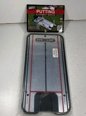 Eyeline Golf Putting Alignment Line Mirror Training Trainer Mirror W/ Carry Bag - Image 1 of 4