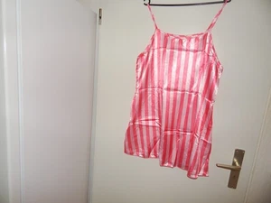 Negligee Nachthemd Reizwäsche M superschön  Spaghettiträger rose` weiß Satin - Bild 1 von 4
