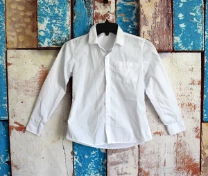 Camicia manica lunga con colletto bambino ragazzo SENZA MARCHIO TAGLIA 10 bianca - Foto 1 di 11