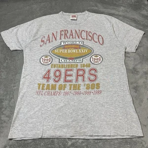 Vintage 80s 1989 San Francisco 49ers Champion Tshirt Long Gone Size L USA - Bild 1 von 11
