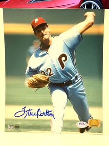 STEVE CARLTON Signed 8x10 Photo HOF PHILLIES - PSA /Dna - Picture 1 of 2