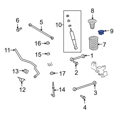 For Toyota 4Runner 2003-2024 Toyota 4830660180 Rear Coil Spring Damper - Изображение 1 из 4