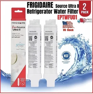 2-Pack Water Filter Fit for Frigidaire EPTWFU01, EWF02, Pure Source Ultra II NEW - Picture 1 of 8