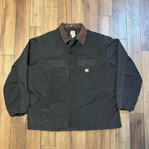 Chaqueta Carhartt Arctic Para Hombre Talla 3XL Negra Marrón Pana Cuello Resistente Trabajo - Imagen 1 de 7