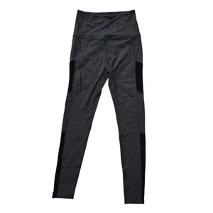 Beyond Yoga Womens Medium Leggings Gray Mesh Side Panels High Rise Stretch Pants - Picture 1 of 8