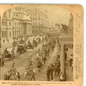 Südafrikanisches leichtes Pferd Adderly St. Kapstadt Burenkrieg Underwood Stereoansicht - Bild 1 von 3
