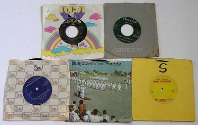 MILITARY 7" Records Lot of 5 Basic Training, Green Beret & Marine's Ballads - Image 1 of 4