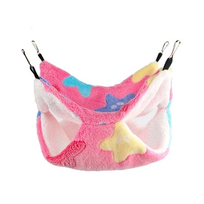 Hamaca de conejillo de indias rata hámster hamaca colgante mascota pequeña felpa cama para dormir Foto 1 de 4