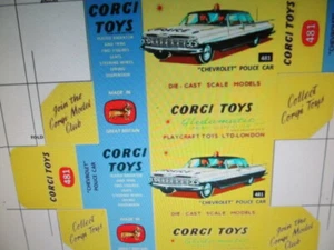 REPRODUKTION CORGI CHEVROLET POLIZEIAUTO 481 BOX NUR - - Bild 1 von 1