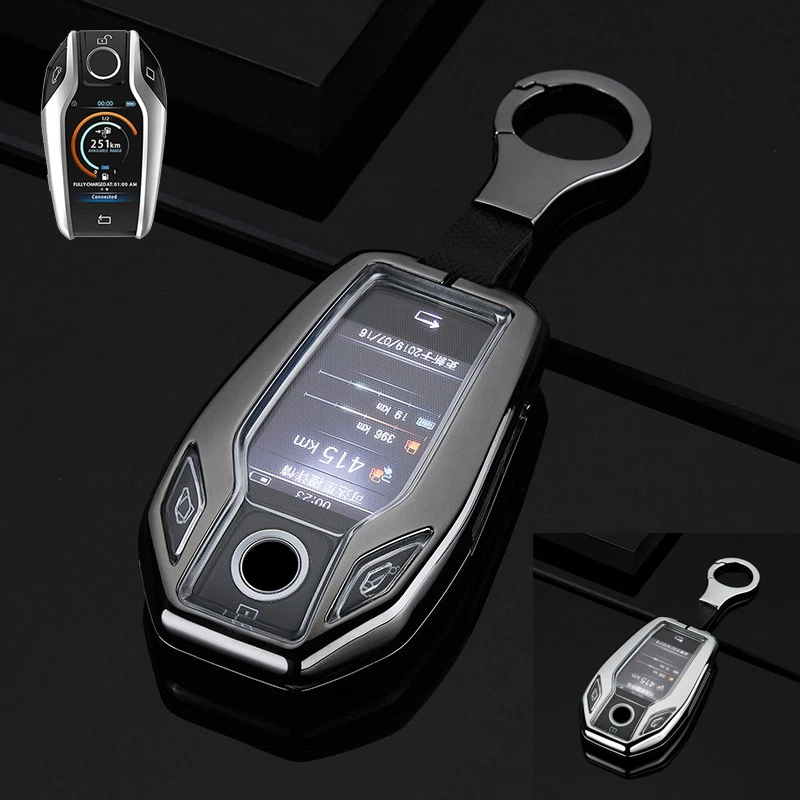 Zinc Alloy TPU Car Display Key Fob Case Cover For BMW 5 6 7 740i i8 G12 X3 X5 X6 — 第 1/4 张图片
