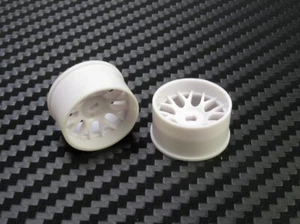 PN Racing Mini-Z AWD Machine Cut BBS Front Wheel F0 White - Picture 1 of 1
