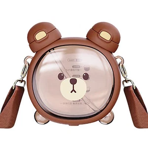 Water Cup Cute Kawaii Bear Straw Drinkware With Straw 1000ML Water Bottle - Picture 1 of 10