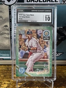 2018 Topps Gypsy Queen Green Border #53 Rafael Devers RC CGC 10 Gem Mint - Picture 1 of 2