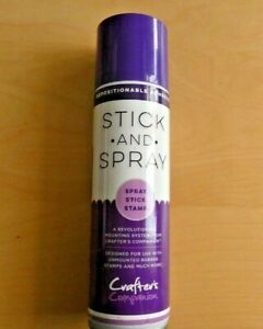 Crafters companion repositionable adhesive spray rubber mounting, stick and stam