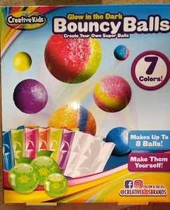 GLOW IN THE DARK HÜPFBÄLLE SET Junge Mädchen NEU NEU IM KARTON SELBER MACHEN WEIHNACHTSGESCHENK - Bild 1 von 1