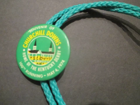 1974 100th RUNNING OF THE KENTUCKY DERBY SOUVENIR BOLO TIE Cover
