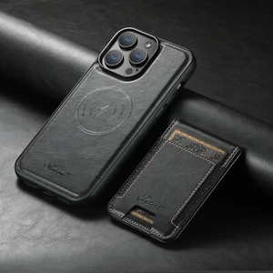 Mag Safe Magnetic Case Cover For iPhone 16 15 Pro Max 14 13 w/ Detachable Wallet - Picture 1 of 18
