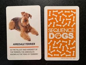 Sequence Dogs AIREDALE TERRIER DOG CARD gioco scheda di ricambio JAX 2013 - Foto 1 di 2