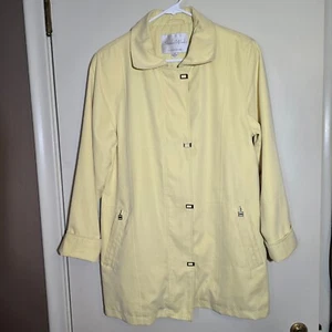 Studio Works Women Windbreaker Spring Lightweight Lined Jacket Yellow Medium - Picture 1 of 12