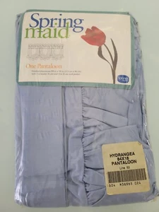 Vintage Spring Maid One Pantaloon Window Treatment Hydrangea Blue 84x18 Inches - Picture 1 of 10