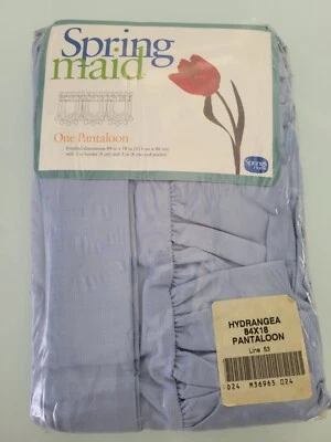 Vintage Spring Maid  One Pantaloon Window Treatment  Hydrangea Blue 84x18 Inches - Image 1 of 4