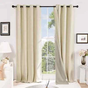Deconovo Blackout Curtains 84 Inches Long, XX0023XXPSH 52" W x 84" L, 1 Pair - Picture 1 of 6
