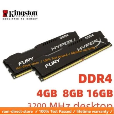  FURY DDR4 8GB 16GB 32GB 3200MHz PC4-25600 Desktop RAM Memory DIMM 288pins - Image 1 of 4