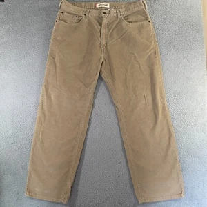 Vintage Levis Jeans Mens 38x32 Tan 569 Loose Straight Leg Corduroy Skater Baggy - Picture 1 of 16