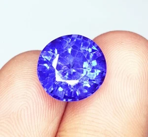 8.00 Ct Certified Natural Blue Sapphire Loose Gemstone Round Cut Transparent Gem - Picture 1 of 10