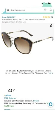 博柏利0BE4251Q女式太阳镜 — 第 1/3 张图片