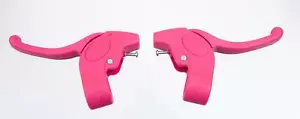 Coppia Leve Freno Pinza Bici/Bicicletta per Bambini 22,2mm - Rosa - Foto 1 di 7