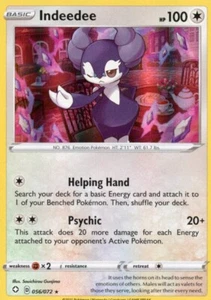 Indeedee 056/072 Shining Fates Holo Pokemon Card NM - Picture 1 of 2