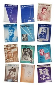 Lot of 12 Various Artists Eras & Genres Sheet Music - Picture 1 of 13