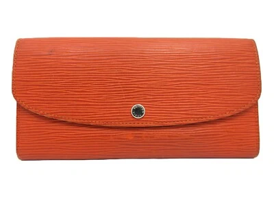 Auténtica cartera larga Louis Vuitton Epi Portefeuille Emilie M60713 naranja 110210 Foto 1 de 4