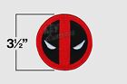 Marvel Deadpool Symbol Logo Patch Face Mask Iron-On / Sew-On Patch  - 3½