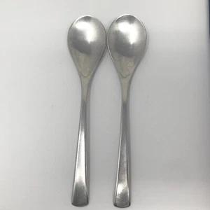WMF Cromargan Domus Brasilia Stainless Flatware -2 Oval Place Spoons 7” - Picture 1 of 6