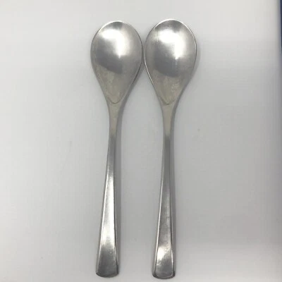 WMF Cromargan Domus Brasilia Stainless Flatware -2 Oval Place Spoons 7” - Image 1 of 4