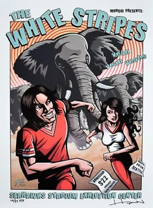 The White Stripes Konzert Poster 2003 Justin Hampton P/P Seattle - Bild 1 von 2