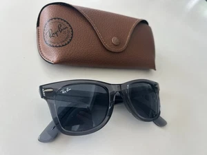 Ray-Ban Original 2140 Wayfarer Sunglasses - Transparent Gray With Case - Picture 1 of 7
