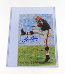 Lou Groza signierte 1991 Pro Football Hall of Fame 4 x 6 Karte / 5000 Browns Autogramm - Bild 1 von 2