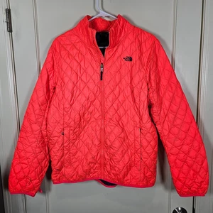 The North Face Thermoball Jacket Womens Size: XL Quilted Puffer Orange Full Zip - Picture 1 of 4