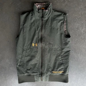 Under Armour Mens Hunting Vest Size S Green Canvas Quilted Lining EXCELLENT - Picture 1 of 5
