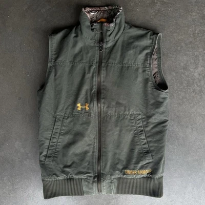 Under Armour Mens Hunting Vest Size S Green Canvas Quilted Lining EXCELLENT - Image 1 of 4