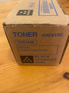 Genuine Konica Minolta TN514JK (A9E815C) Black Toner Cartridge - Photo 1/2