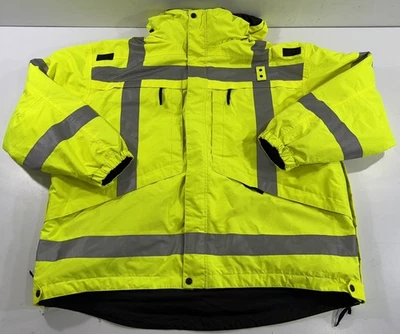 NWOT 2XL 5.11 TACTICAL MENS 3-IN-1 PARKA JACKET HIGH VIS YELLOW 48033 W/ BLEMISH - Image 1 of 4