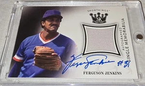 2018 Sportkings Single Memorabilia Fergie Jenkins Auto  HOF - Jersey Patch Auto - Picture 1 of 10
