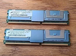 MICRON 8GB (2X4GB) MT36HTF51272FDY-667E1D6 PC25300F 4RX8 DDR2. FAST SHIP - Picture 1 of 3