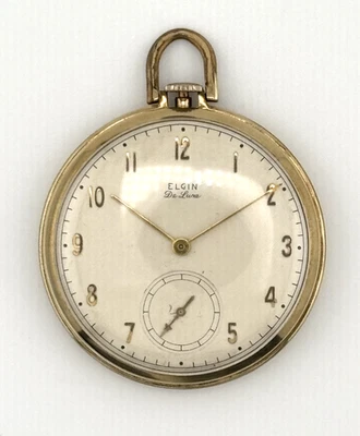 Elgin De Luxe Antique Pocket Watch 17 Jewel 10K GF L40398 Works! - Image 1 of 4